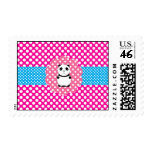 Fancy baby panda polka dots stamps