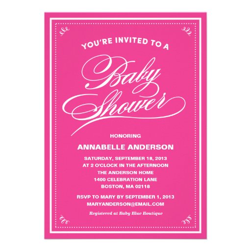 Fancy Baby Shower Invitations