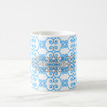 Fancy Black and Blue Scrolls Mug mugs