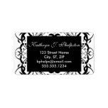 Fancy Black Flourish Personalized Address labels
