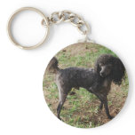 Fancy Black Prancing Poodle Key Chains