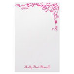 fancy,black, stationary,girly,gothic,classic,pink custom stationery