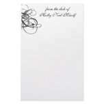 fancy,black, stationary,girly,paper,classic custom stationery