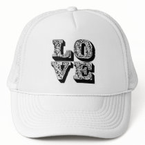 Fancy Black & White Love hats by JuJuGarden Fancy Black & White Love hats