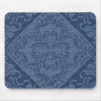 Fancy blue denim look mousepad by RanchLady Fancy blue denim look mousepad