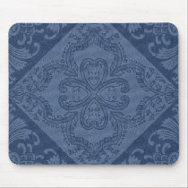 Fancy blue denim look mousepad mousepads