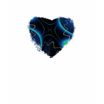Fancy Blue Fractal Heart t-shirts