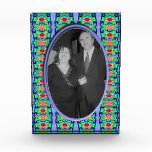 fancy blue green photo frame awards