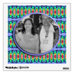fancy blue green photo frame wall decals