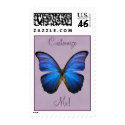 Fancy Blue Morpho Butterfly Postage Stamps stamp