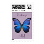 Fancy Blue Morpho Butterfly Postage Stamps