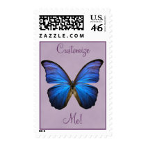 Fancy Blue Morpho Butterfly Postage Stamps