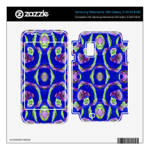 fancy blue ornate abstract samsung mesmerize decals