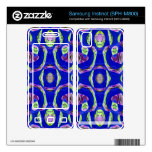fancy blue ornate abstract samsung instinct skin