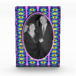 fancy blue purple photo frame awards