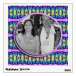 fancy blue purple photo frame wall decals