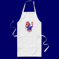 Fancy Blue Star Mom Aprons aprons