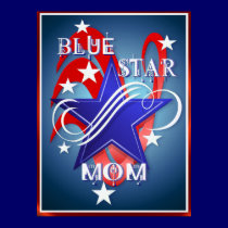 Fancy Blue Star Mom      Posters posters