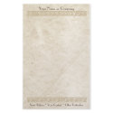 Fancy Border Elegance Tan stationery