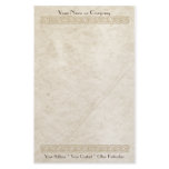 Fancy Border Elegance Tan Stationery Design