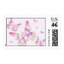 Fancy Butterflies Hearts postage