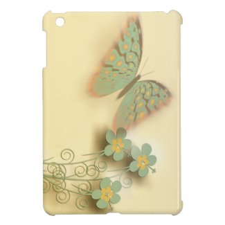 Fancy Butterfly & Flowers iPad Mini Case