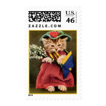 Fancy Cat Postage Stamps