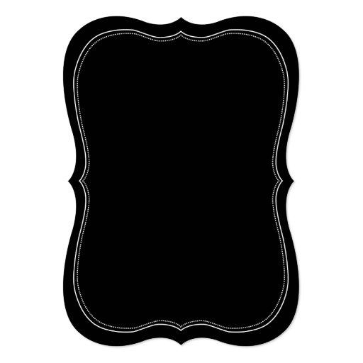 Fancy Chalkboard Vintage Bracket Wedding Cards