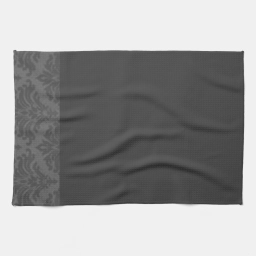 Fancy Charcoal Kitchen Towels Zazzle