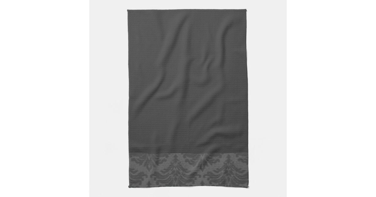 Fancy Charcoal Kitchen Towels Zazzle