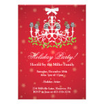 Fancy Christmas Party Invitations Chandeliers