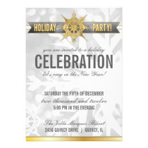 Fancy Christmas Party Invitations Customizable