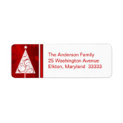 Fancy Christmas Tree - Return Address Labels label