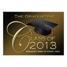 Fancy Class of 2013 Gold Graduation Announcement