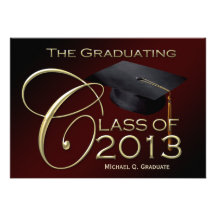 Fancy Class of 2013 Maroon Graduation Announcement