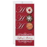 Fancy Cookie Bakery Christmas Promotion Rack Cards