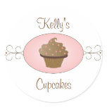 Fancy Cupcakes Round Stickers