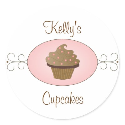 Fancy Cupcakes Round Stickers by candystore