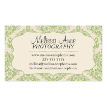 Fancy Damask Photography business cards