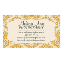 Fancy Damask Photography business cards