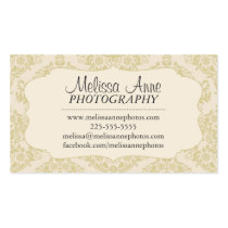 Fancy Damask Photography business cards