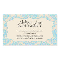 Fancy Damask Photography business cards