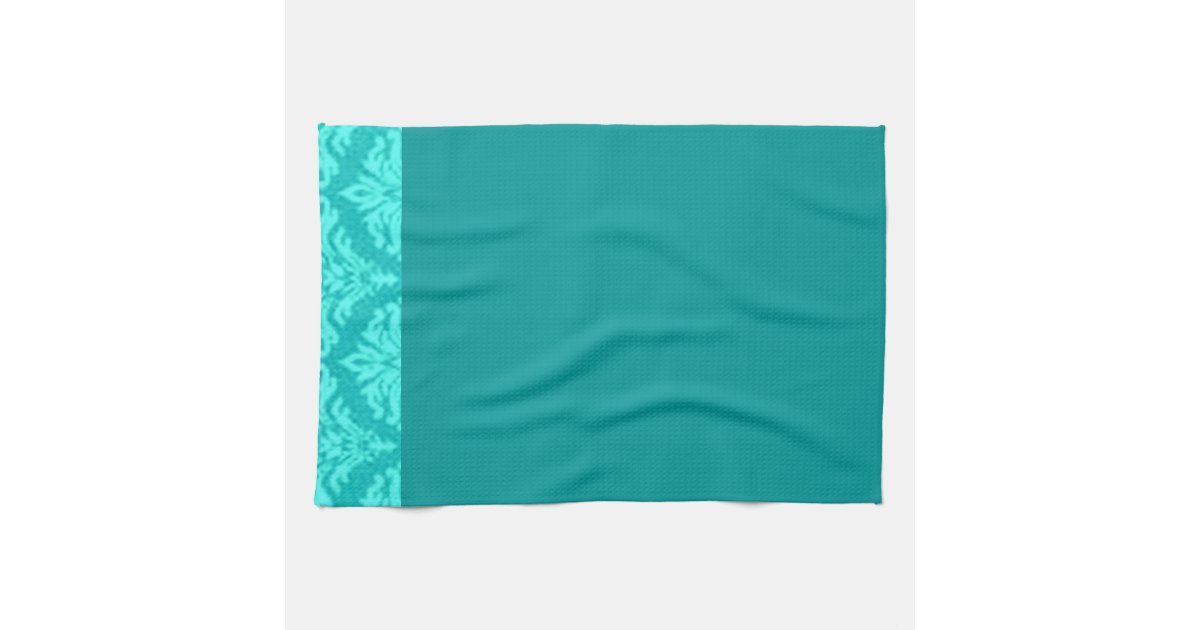 Fancy Dark Teal Kitchen Towels Zazzle