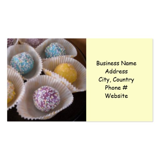 Fancy Desserts Business Card Template (back side)
