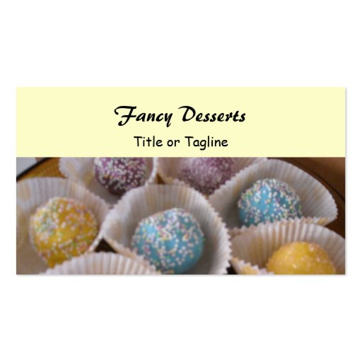 Fancy Desserts Business Card Template (front side)