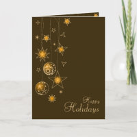 Fancy Elegant Gold Yellow Christmas Decorations card