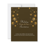 Fancy Elegant Gold Yellow Christmas Decorations Personalized Invites