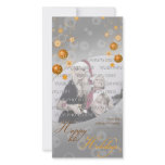 Fancy Elegant Gold Yellow Christmas Decorations Custom Photo Card