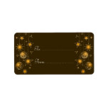 Fancy Elegant Gold Yellow Christmas Decorations Ta Address Label
