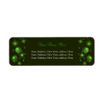 Fancy Elegant Green Christmas Decorations Custom Return Address Labels